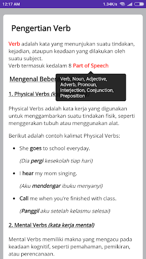 Aplikasi Grammar Bahasa Inggris - Tampilan 3